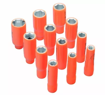 Insulated Long 6 point Hex Sockets 3/8" Drive